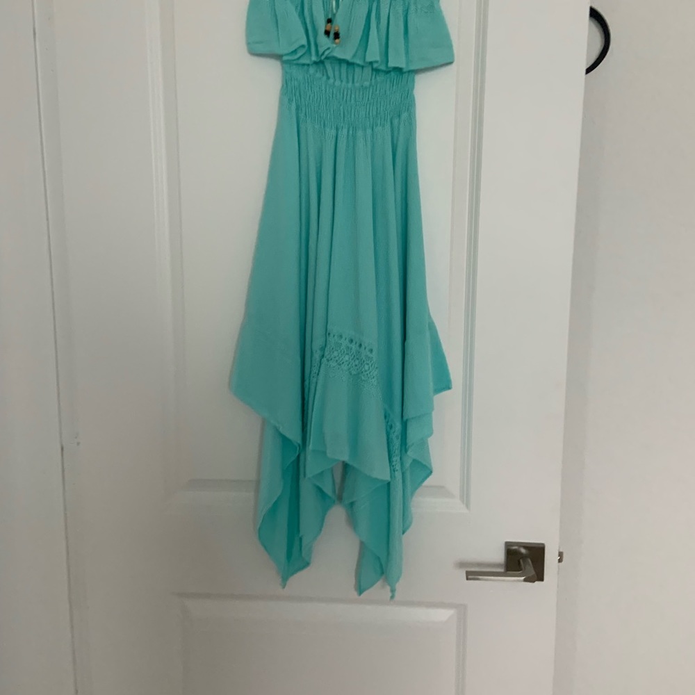No Brand Boutique Strapless Handkerchief Cottom Dress. One Size.  NWT
